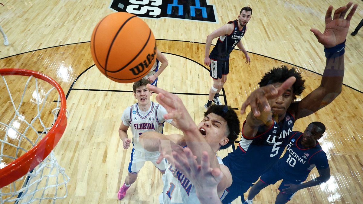 Walter Clayton Jr. #1 of the Florida Gators attempts a shot in the second round of the NCAA Men's Basketball Tournament in the build up to the March Madness Sweet 16 (Photo by Jared C. Tilton/Getty Images)