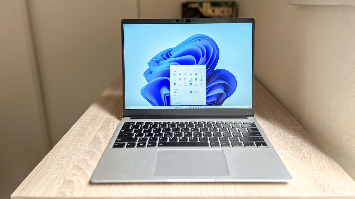 Framework Laptop 13 (2023) open on a desk