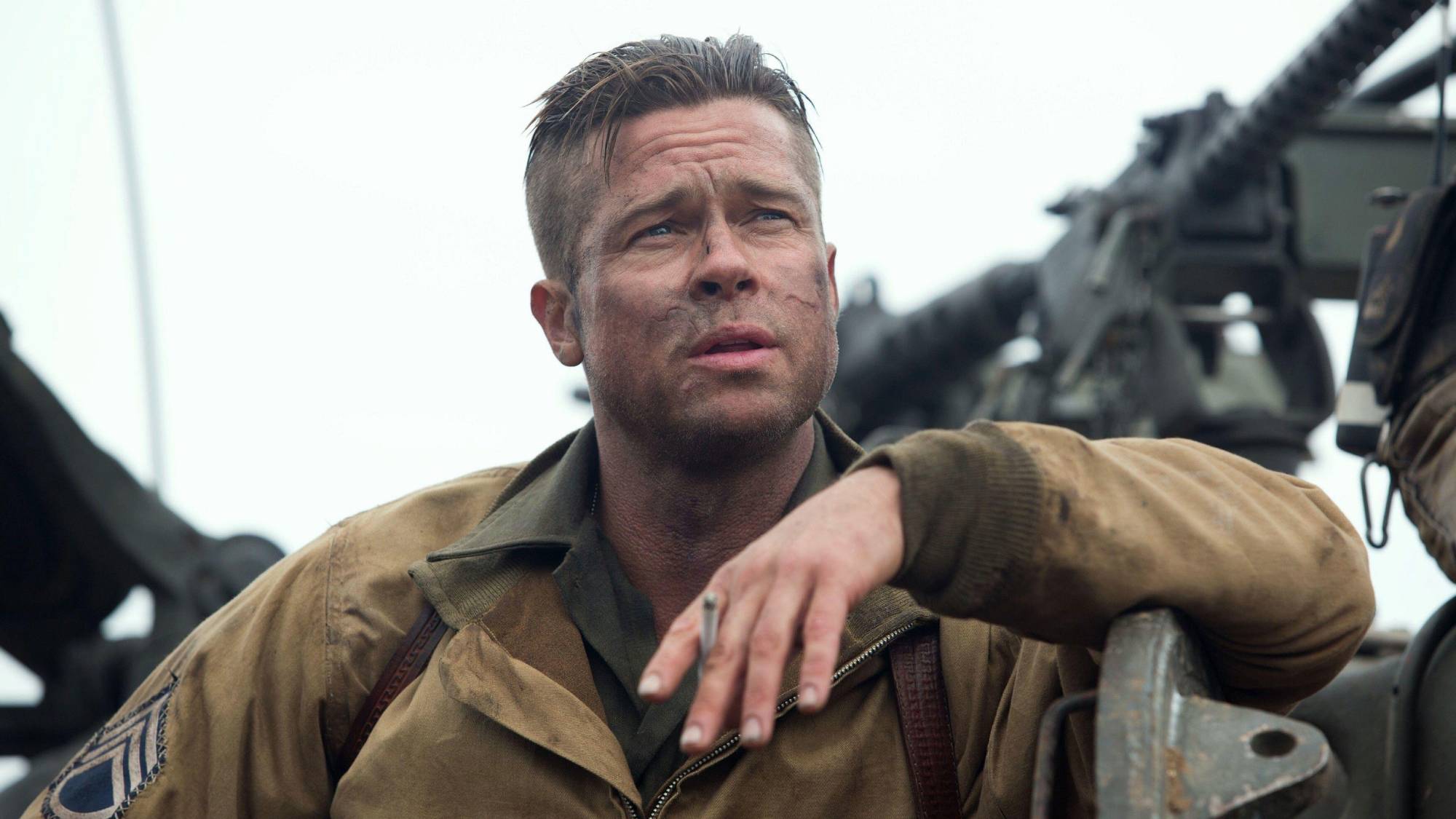 Brad Pitt in "Fury" movie (2014)