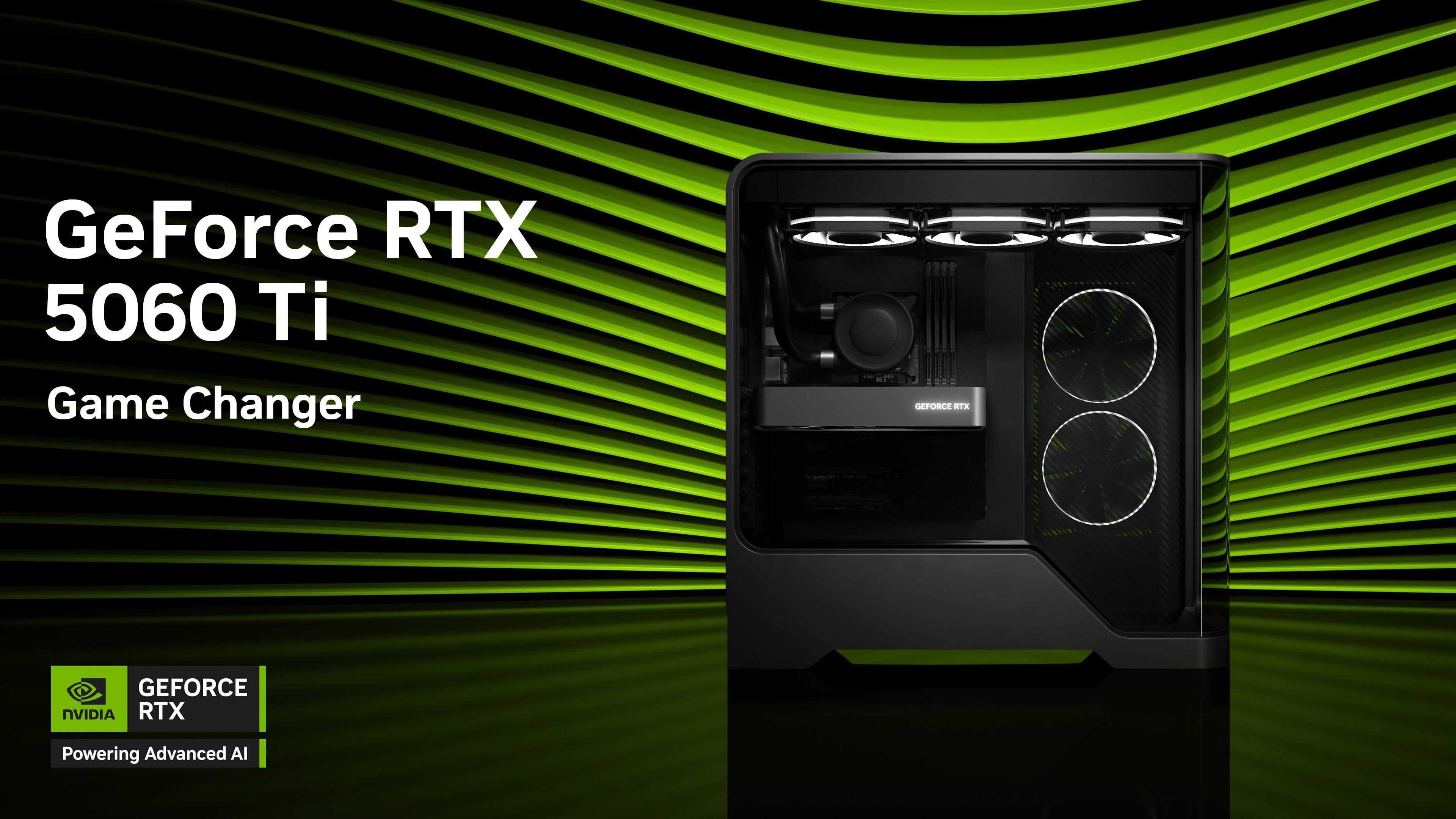 Nvidia geforce rtx 5060 ti gpu בשולחן העבודה ב- Nvidia Promo Image