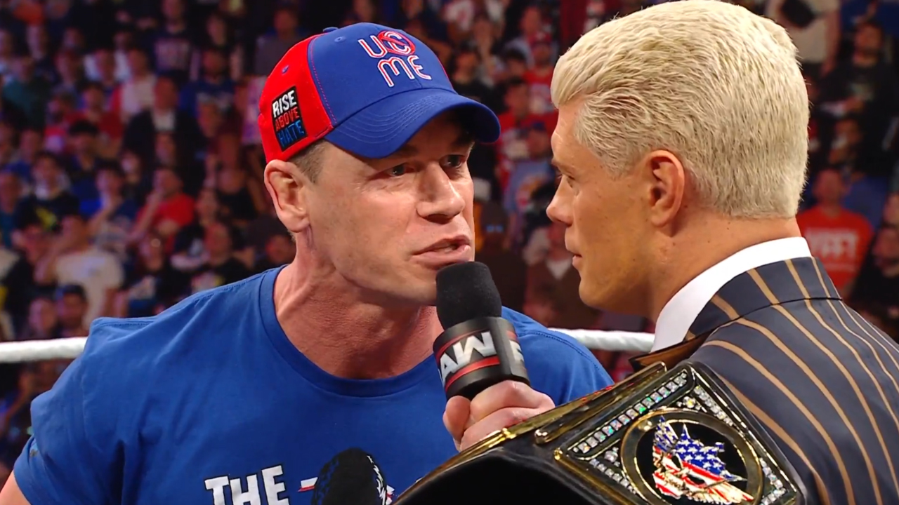John Cena confronts Cody Rhodes ahead of their WWE WrestleMania 41 match.