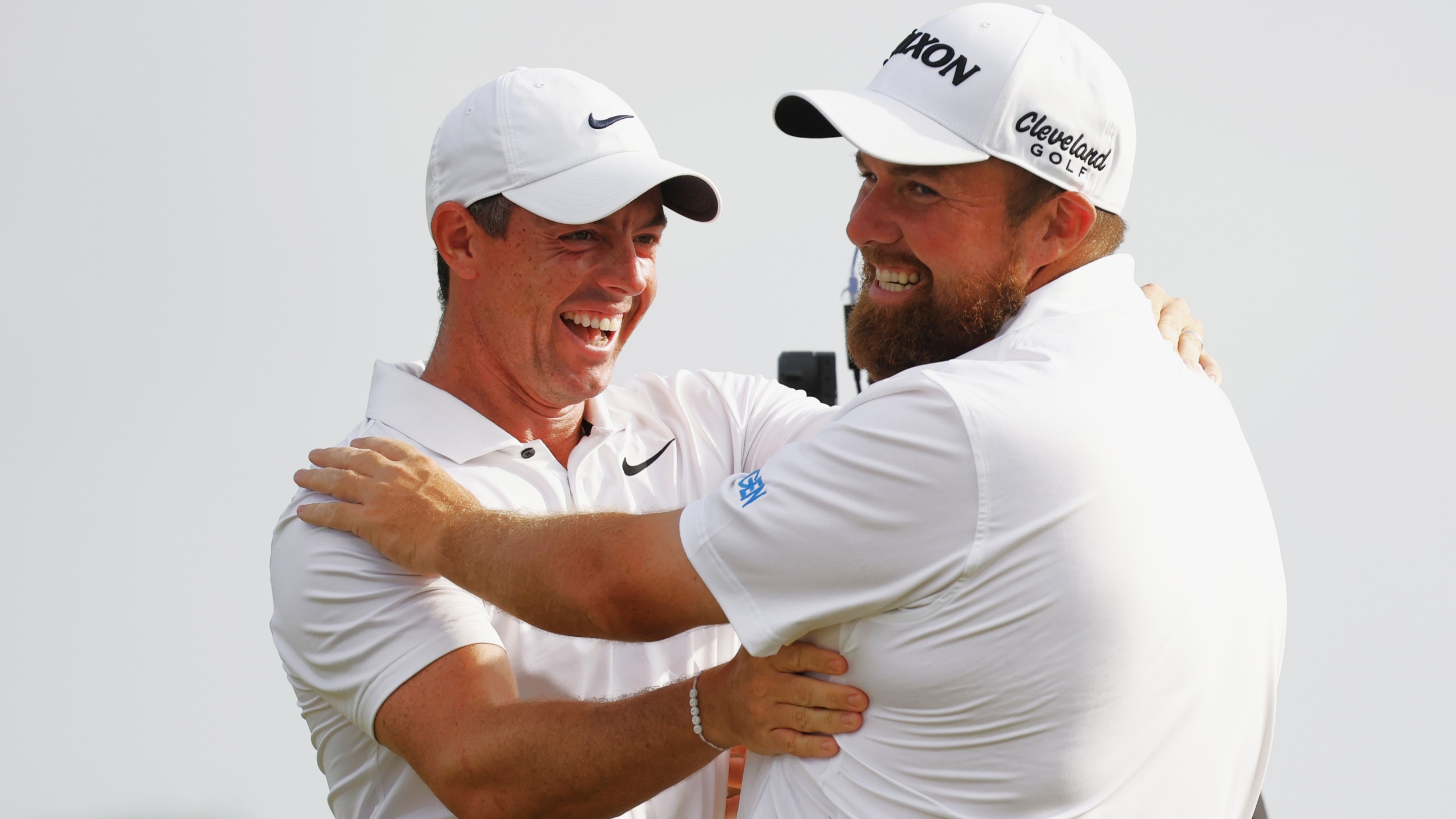 Winners Rory McIlroy and Shane Lowry celebrate at the Zurich Classic of 2024