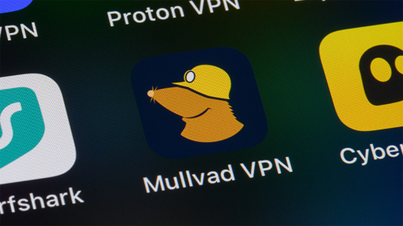 אפליקציית VPN של Mullvad על מסך iPhone