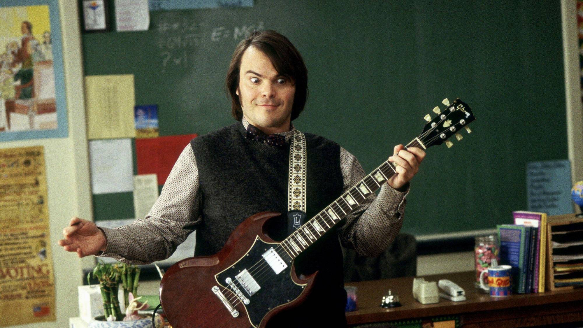 Jack Black in "School of Rock" movie (2003)