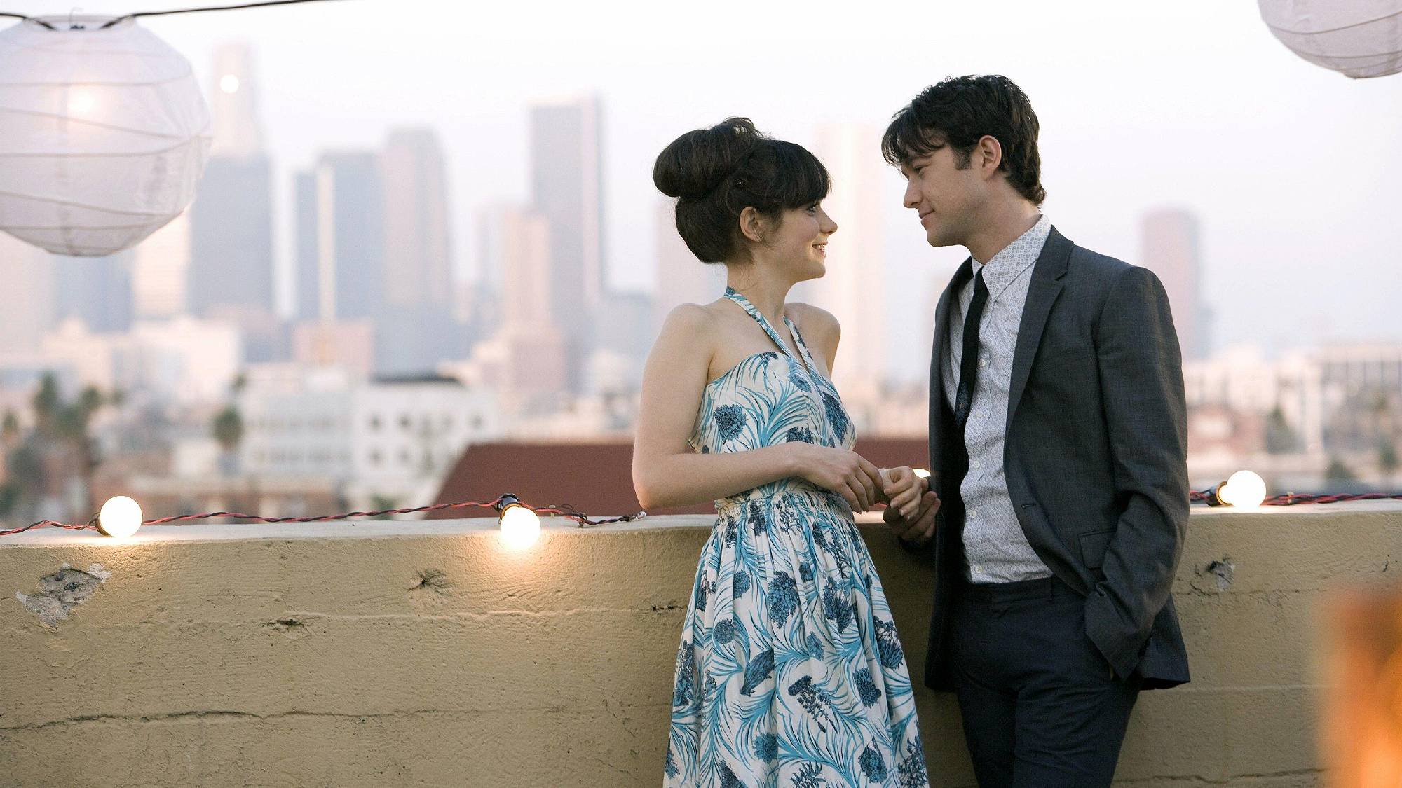 Zooey Deschanel and Joseph Gordon-Levitt in "(500) Days of Summer"