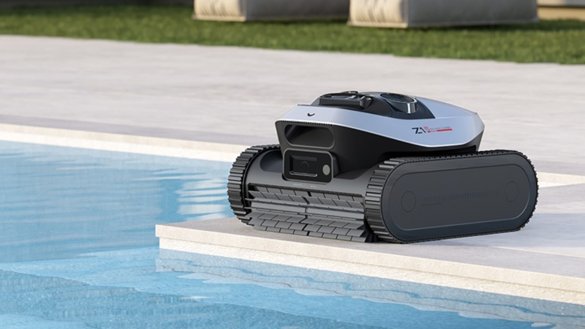 The Dreame Z1 Pro at the side of the pool