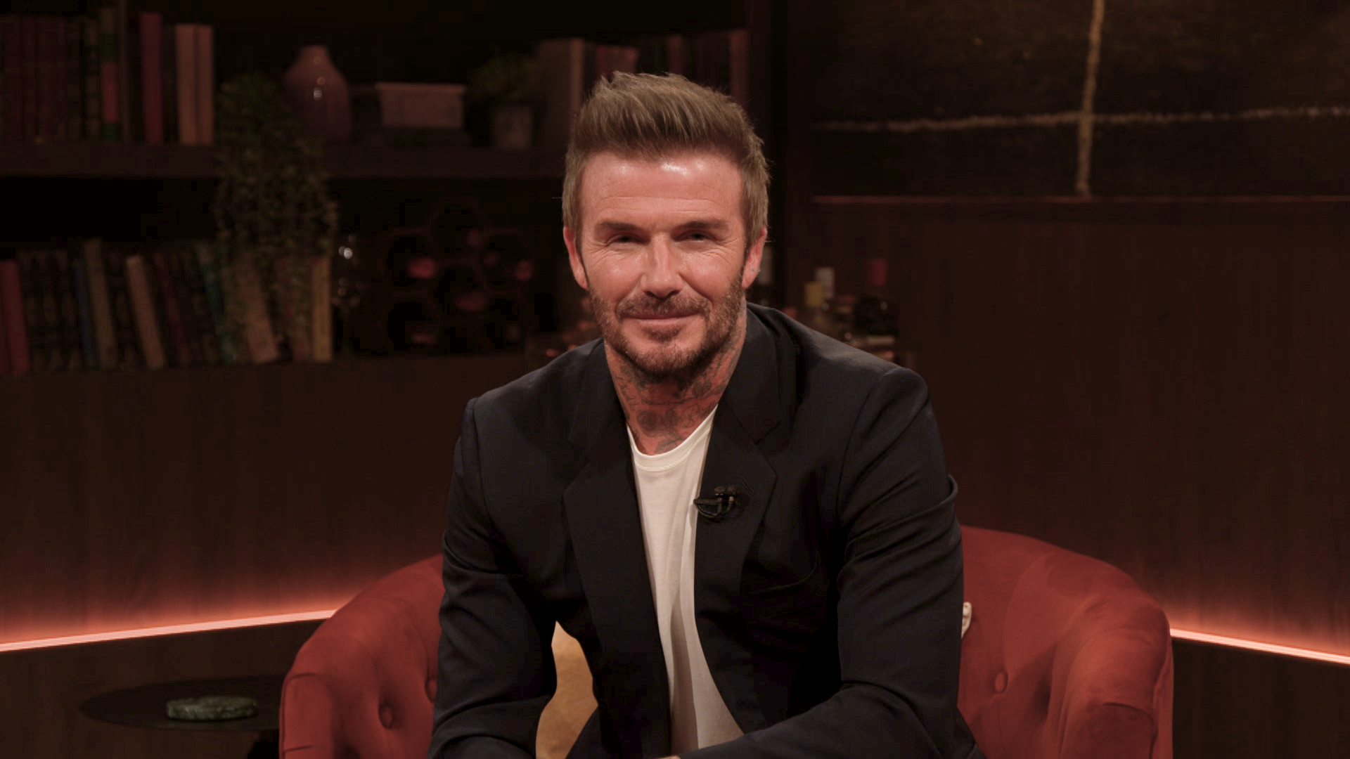 David Beckham in the studio for "Beckham &amp; Friends Live" at the Champions League finale in Munich