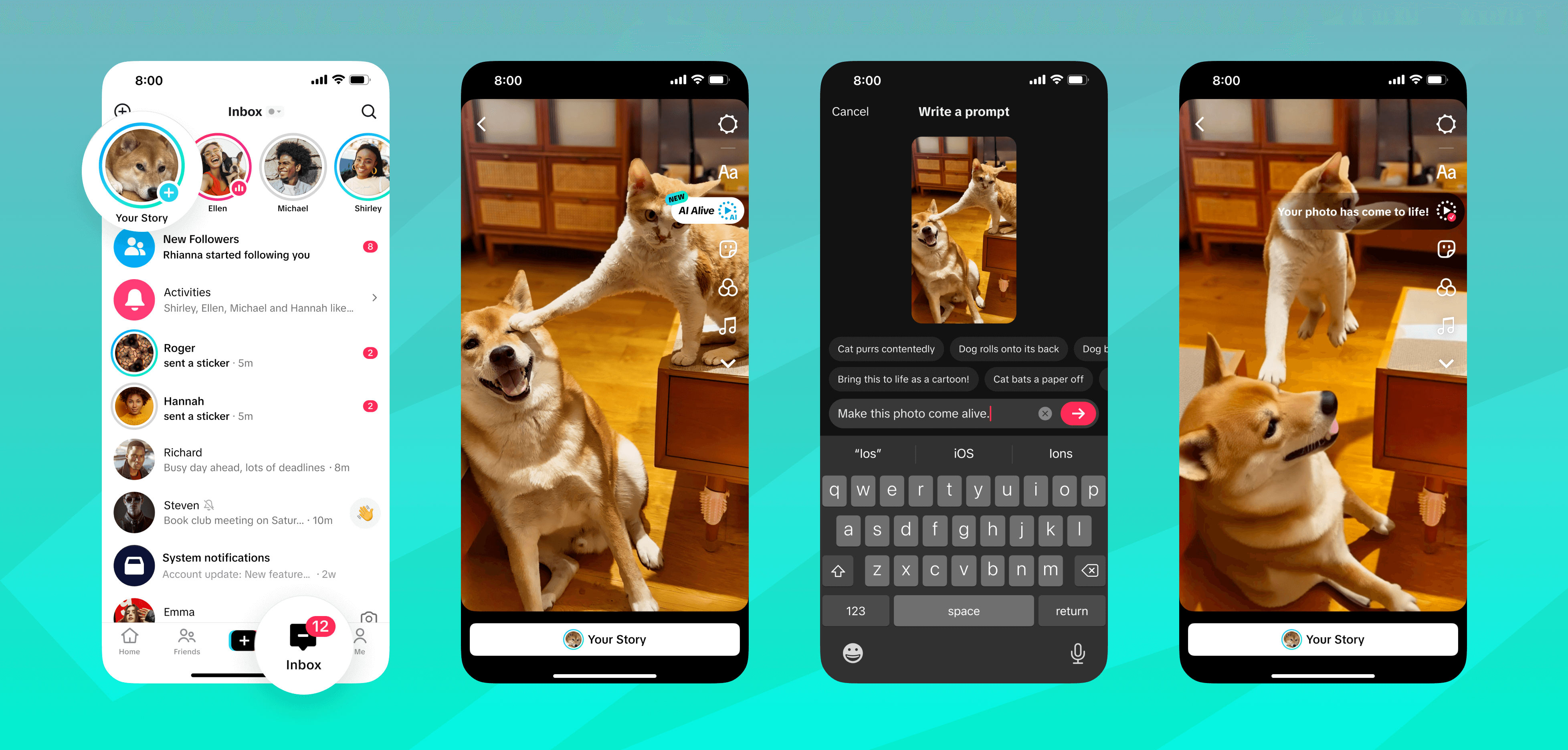 צילומי מסך מסנן Tiktok AI