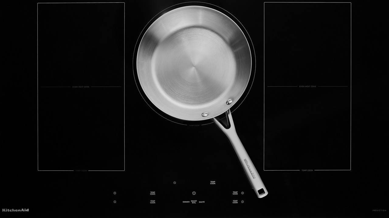 כיריים אינדוקציה בקרת טמפ' של KitchenAid