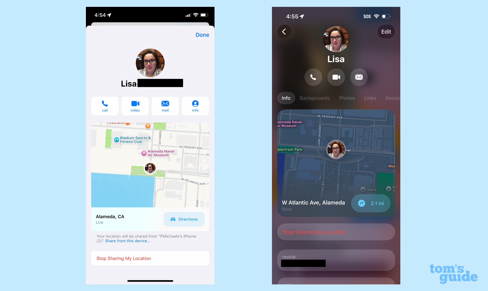 ממשק הודעות iOS 18 בהשוואה לממשק iOS 26 הודעות