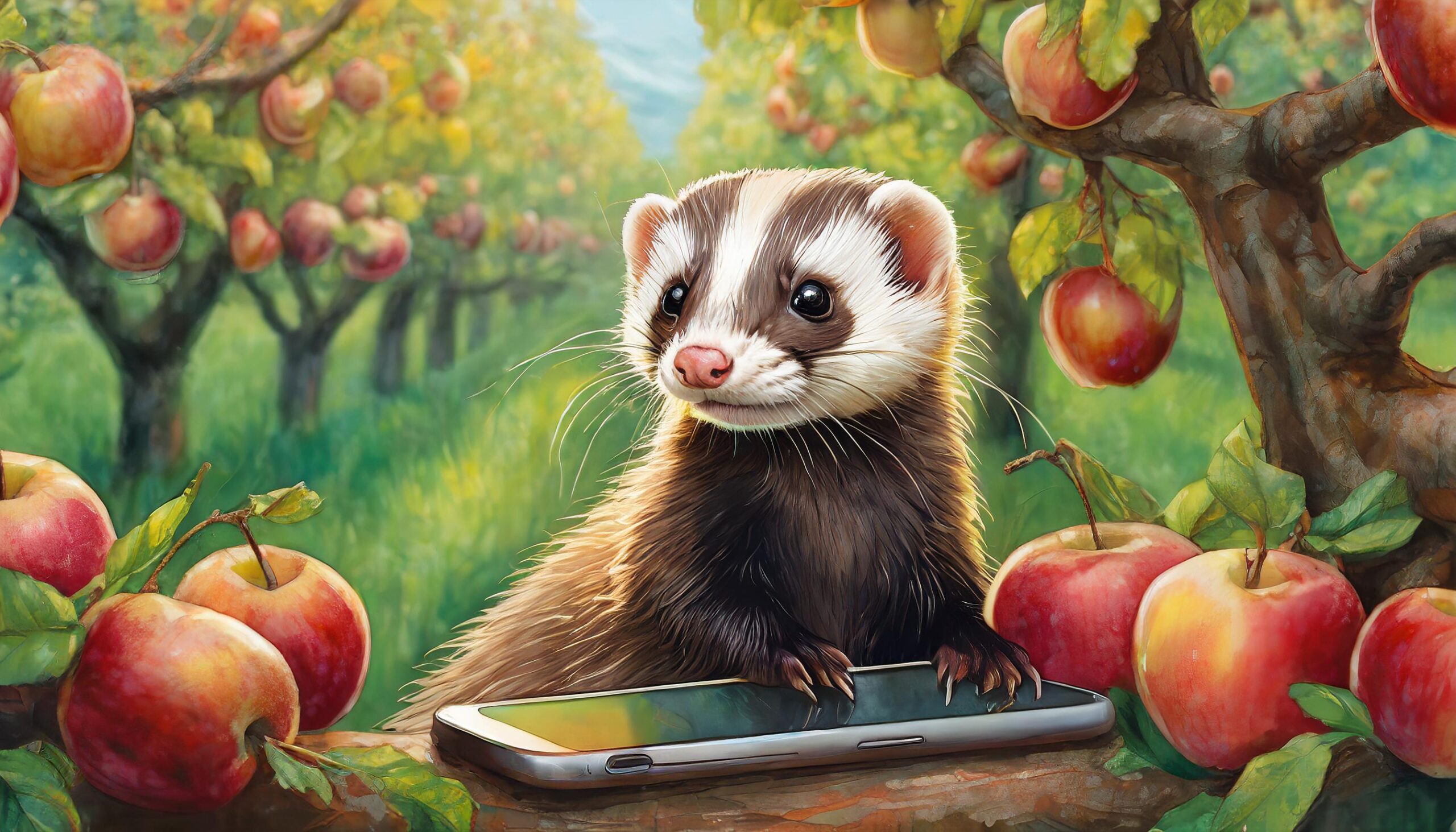 Adobe Firefly generated image of a ferret