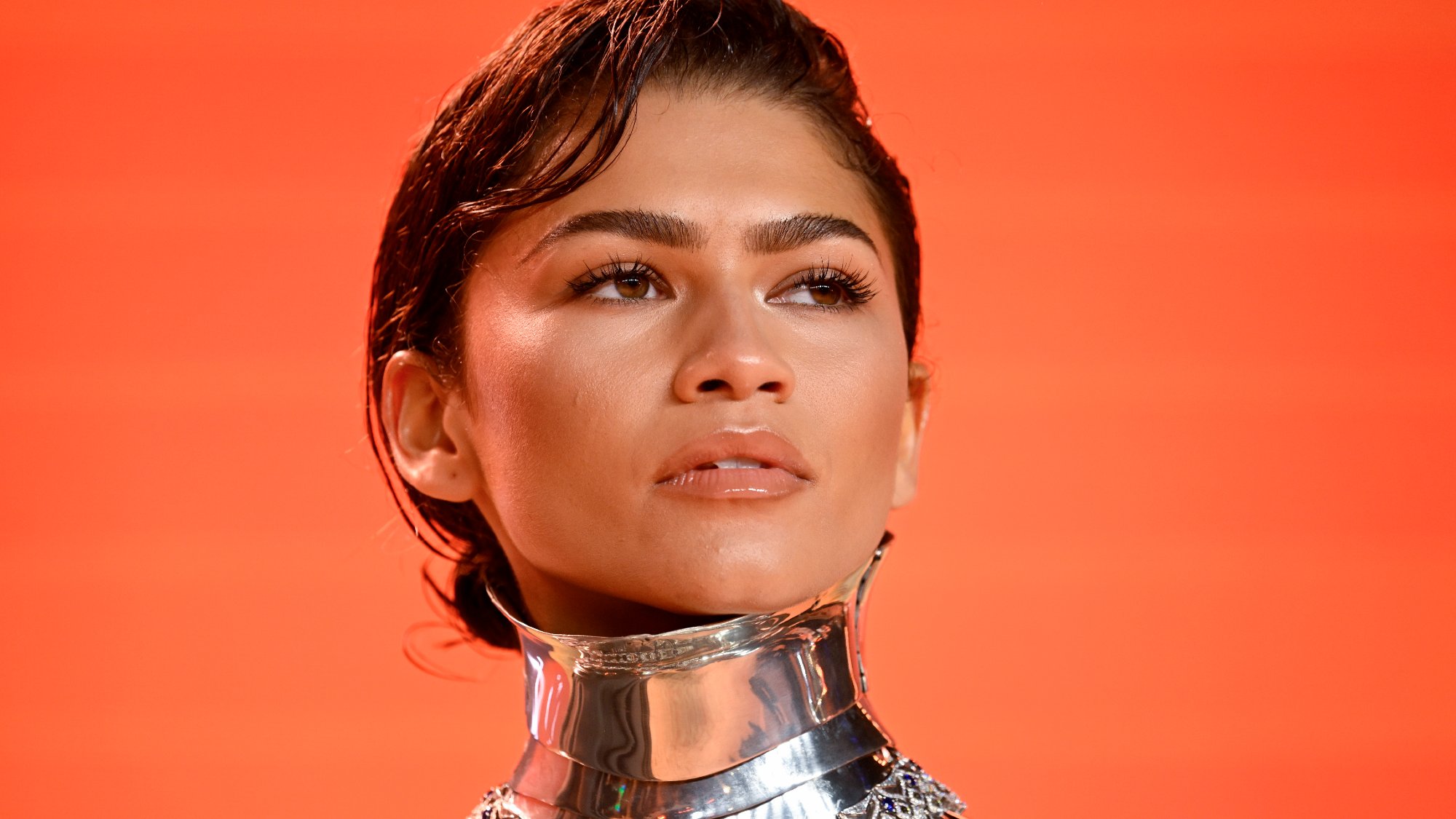 Zendaya attends the World Premiere of "Dune: Part Two" in Leicester Square on February 15, 2024 in London, England. (Photo by Gareth Cattermole/Getty Images)