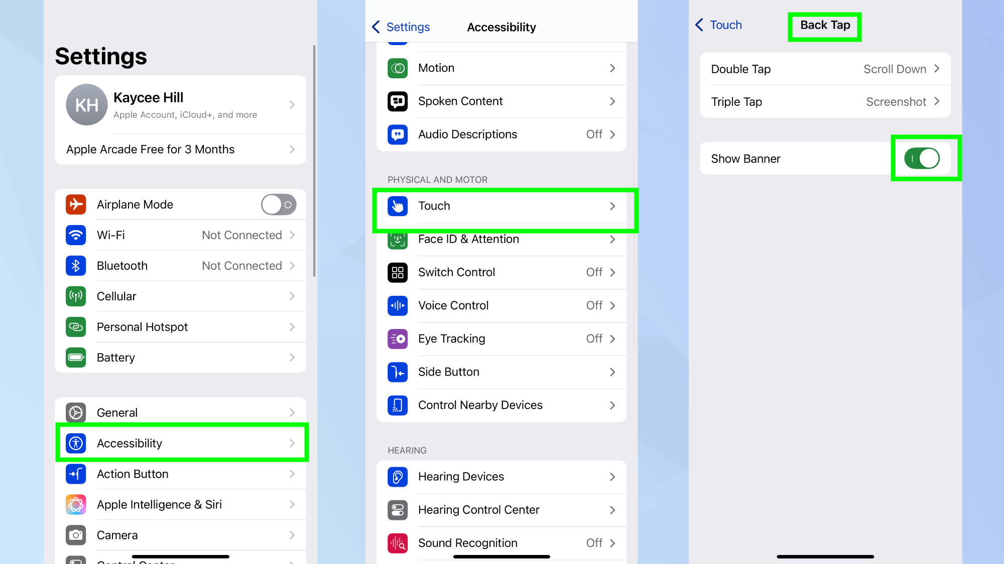 iOS 18.5 ברז אחורי