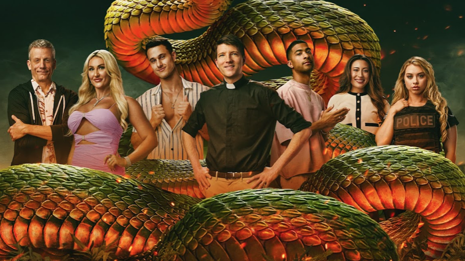 [From left] An ex-con, OnlyFans content creator, boxer, pastor, poker player, lawyer and police officer are among those vying to win $100,000 in "The Snake"