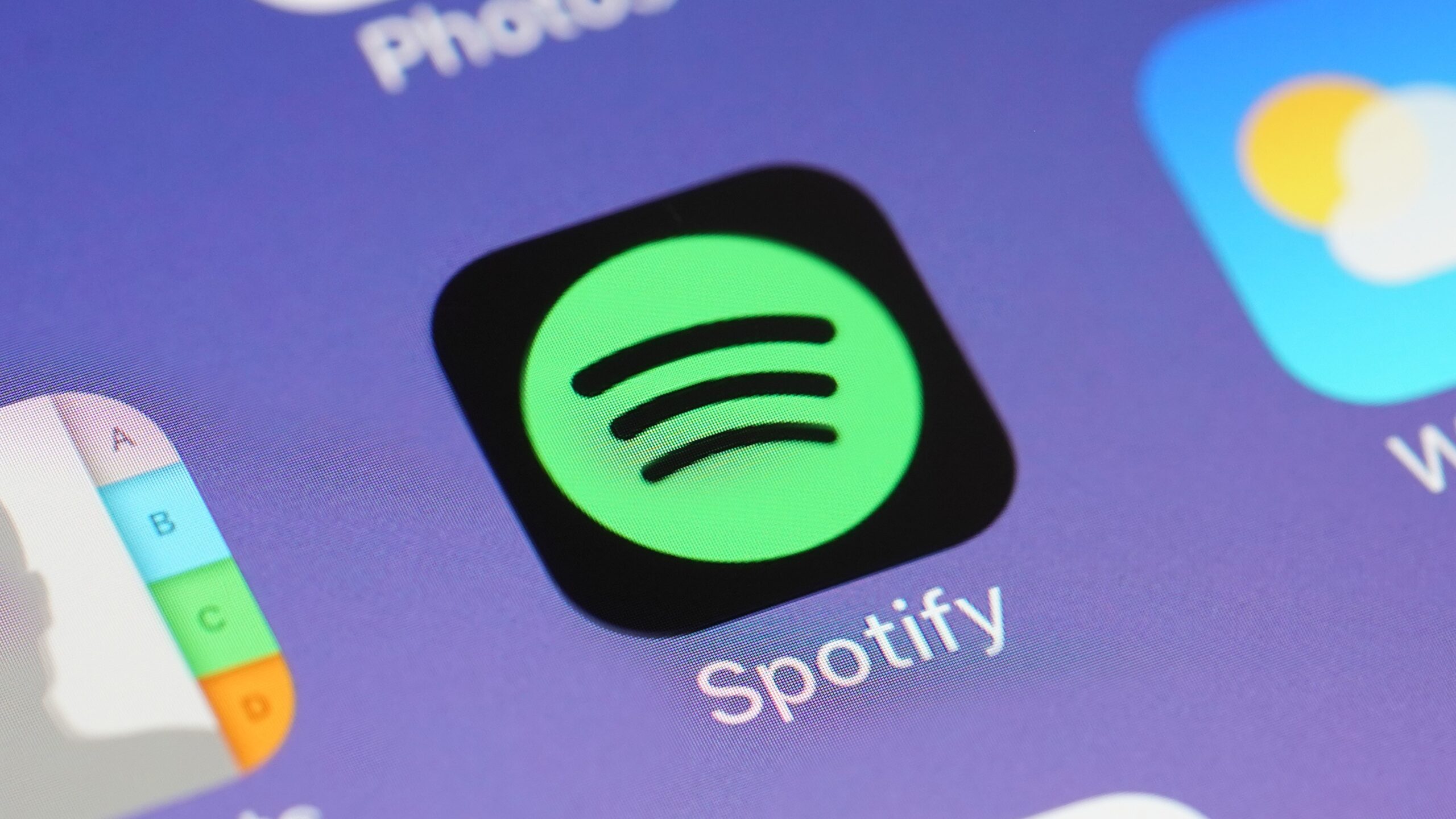 Spotify logo on an iPhone