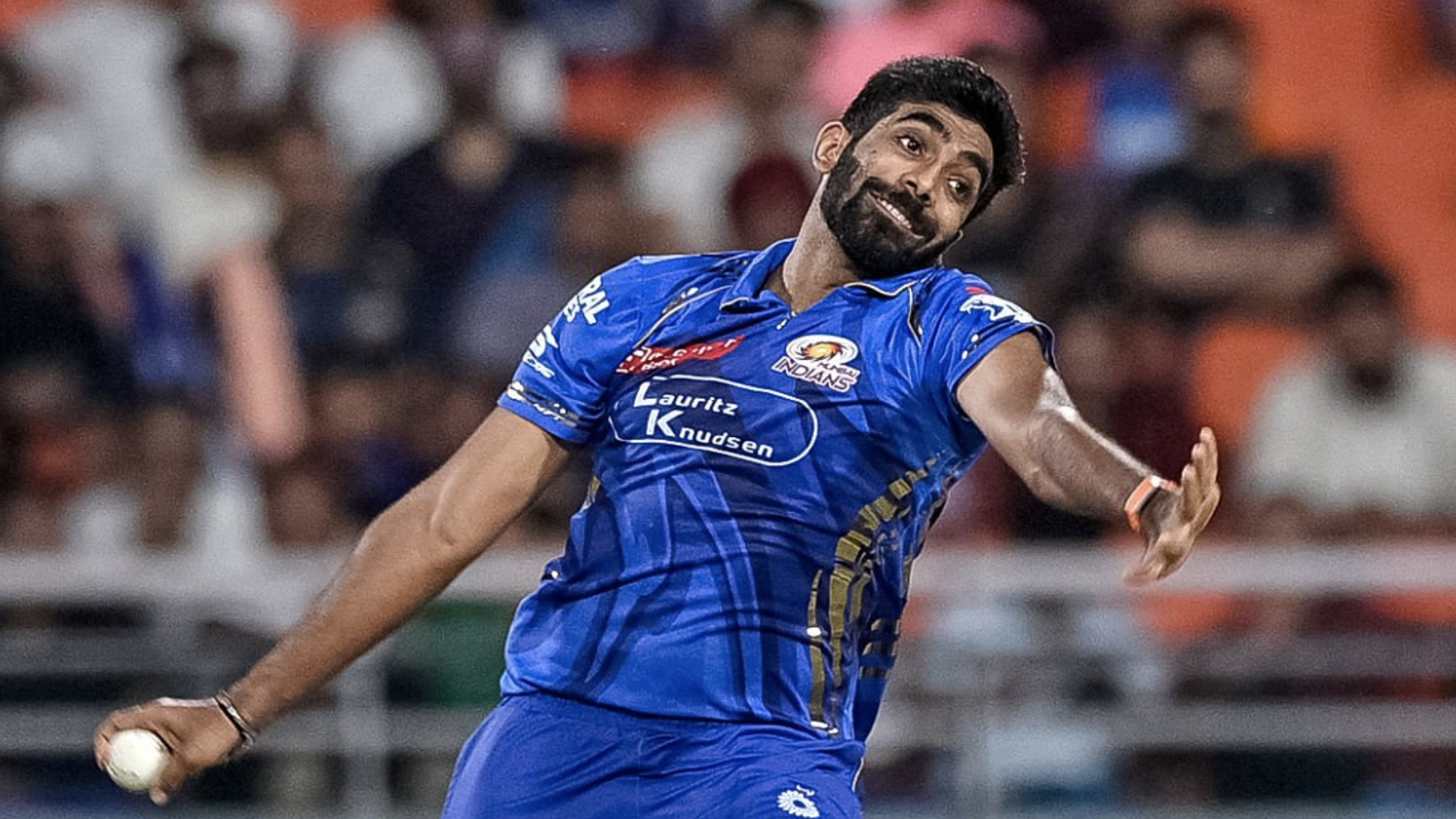 Mumbai Indians' Jasprit Bumrah bowls during the Indian Premier League (IPL) Twenty20