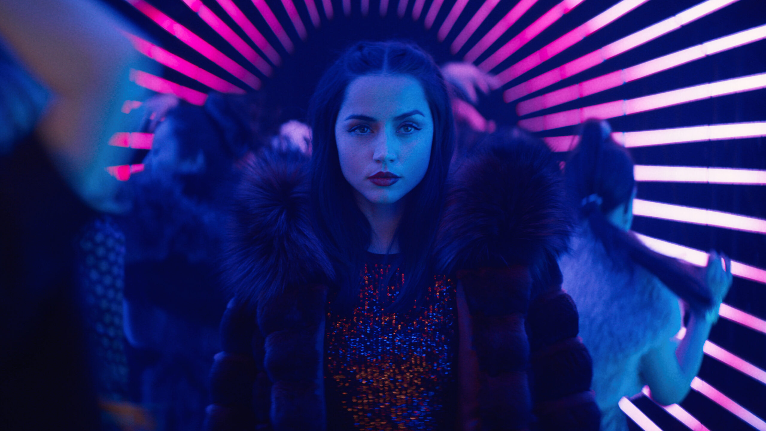 A still from "John Wick" spinoff "Ballerina" featuring Ana de Armas in a club