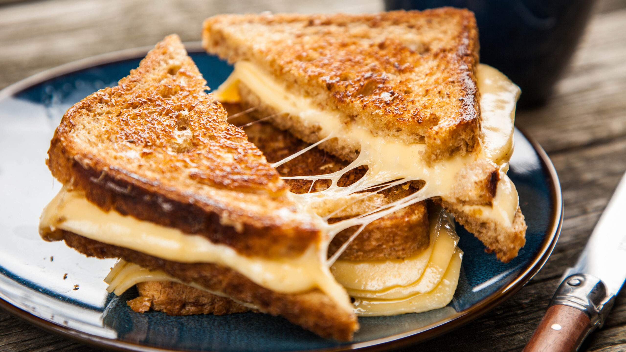 A grilled cheese sandwich