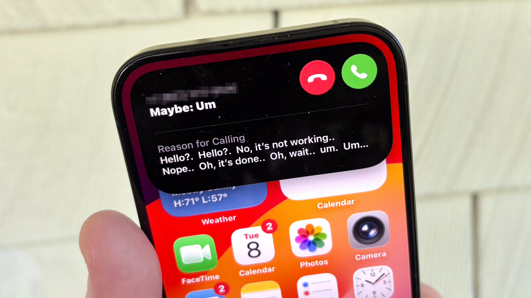 iOS 26 תכונת הקרנת שיחות ב- iPhone 15 Pro