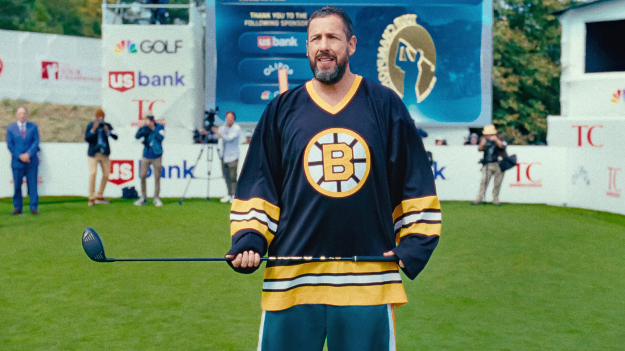 Adam Sandler as Happy Gilmore in "Happy Gilmore 2."