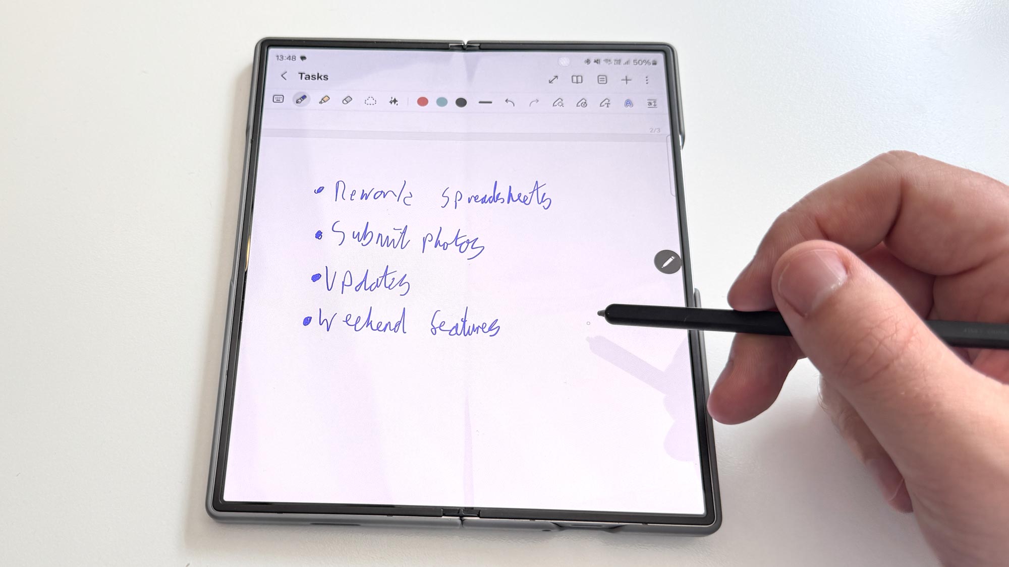 Samsung Galaxy Z Fold 6 ו- S עט