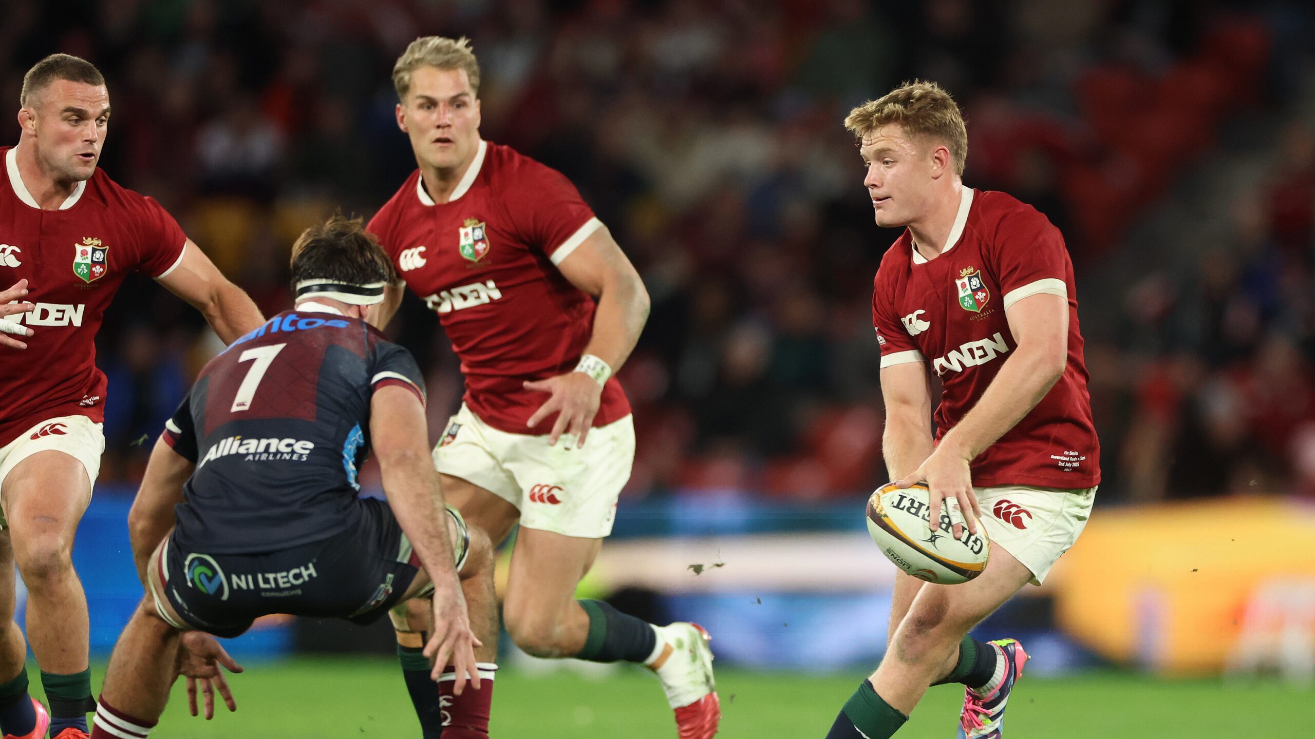 Fin Smith playing for British &amp; Irish Lions