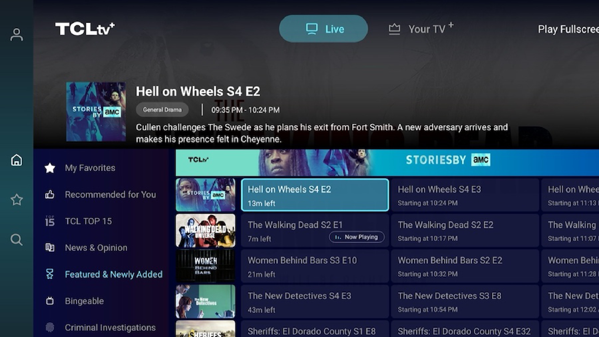TCLTV+ ערוצי AMC בחינם