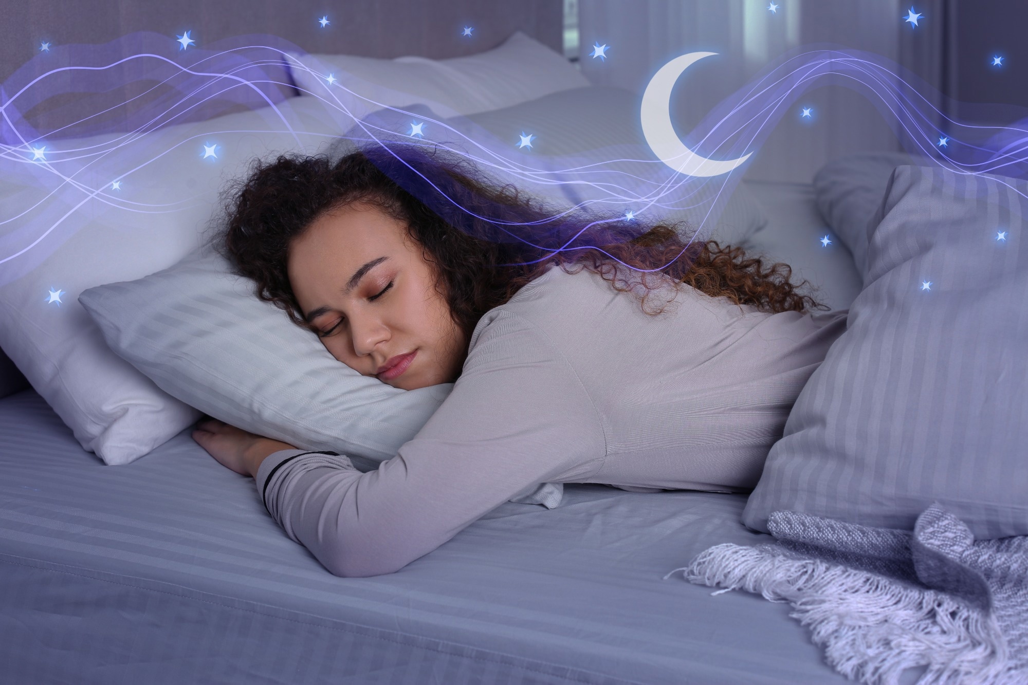 Woman sleeping in bed