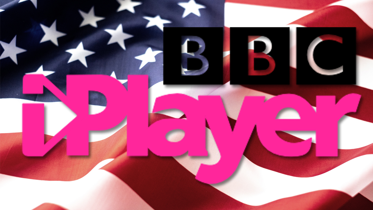 לוגו של BBC iplayer הוצב על דגל ארה