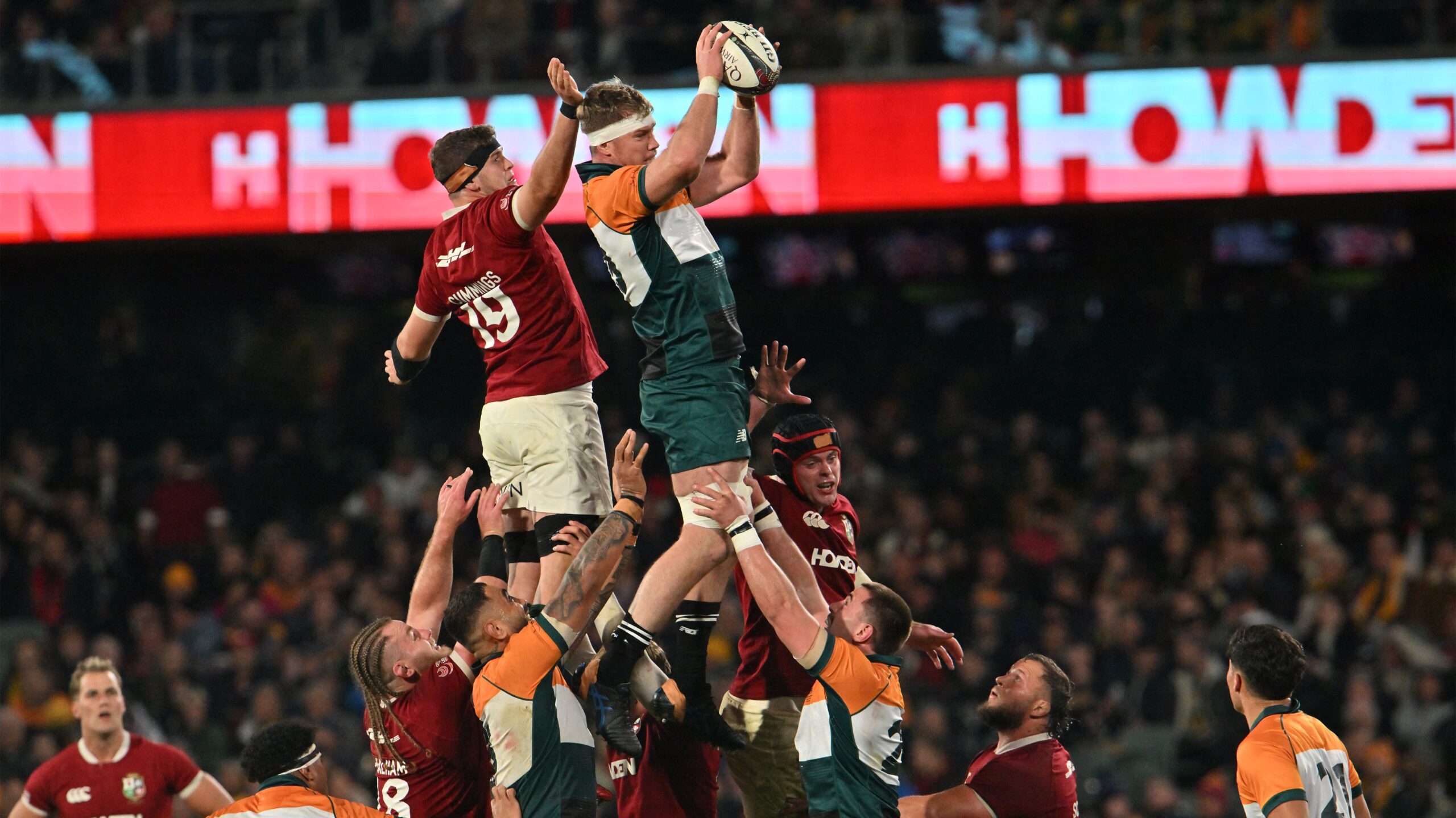 British &amp; Irish Lions lineout vs Australia and NZ XV