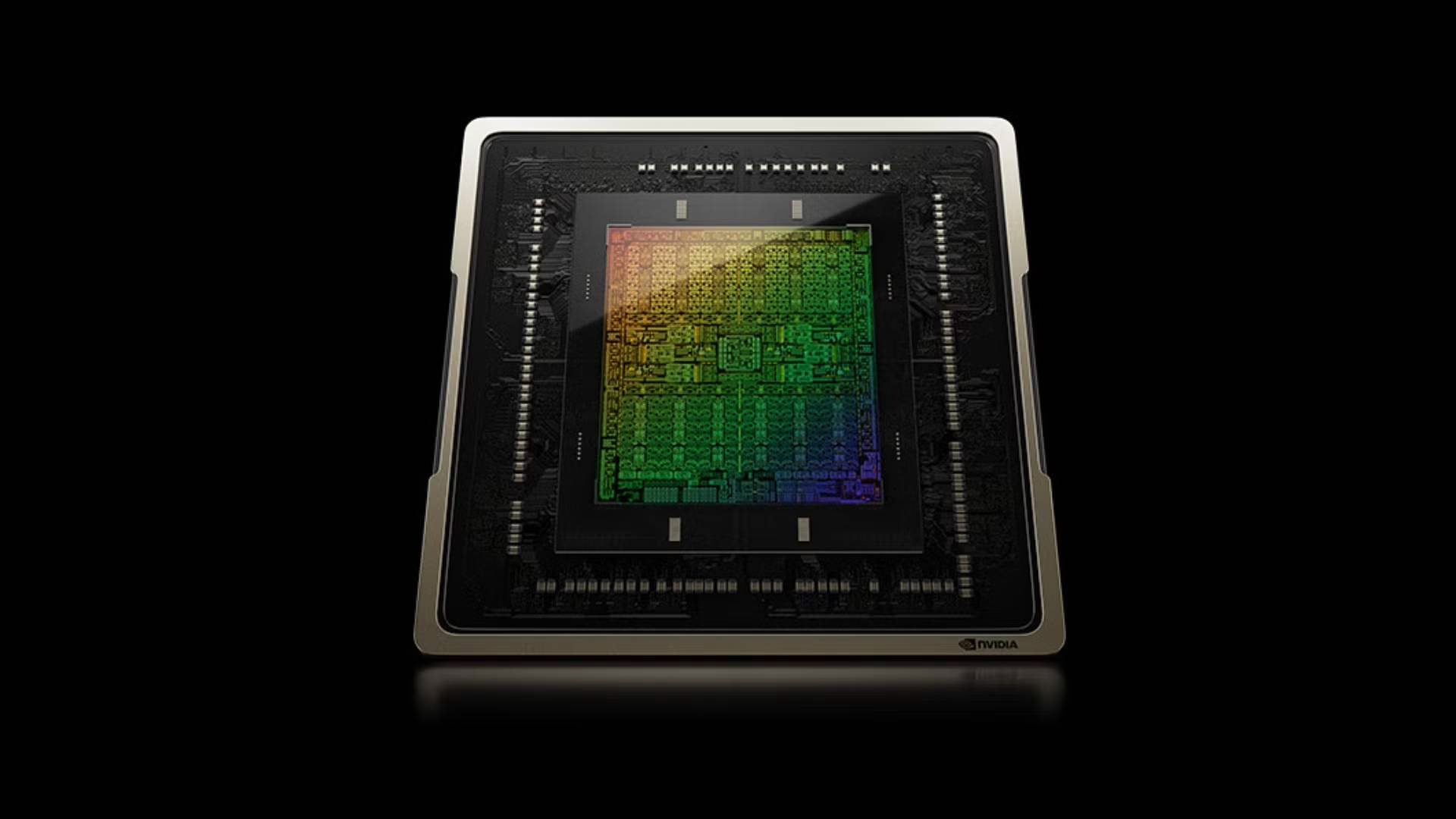 NVIDIA GEFORCE RTX 4070 שבב על רקע שחור