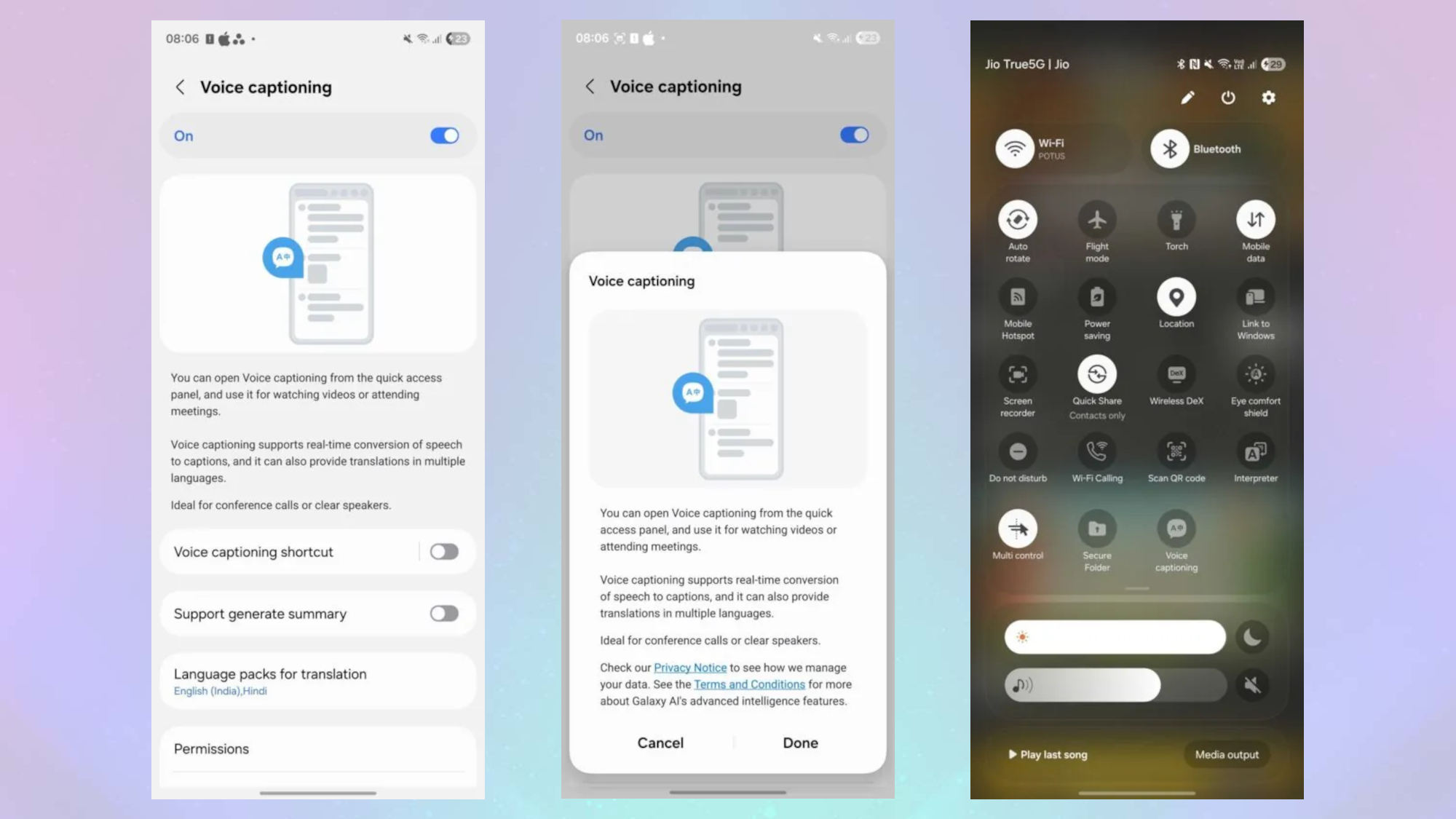 הגדרת APK של הכיתוב הקולי