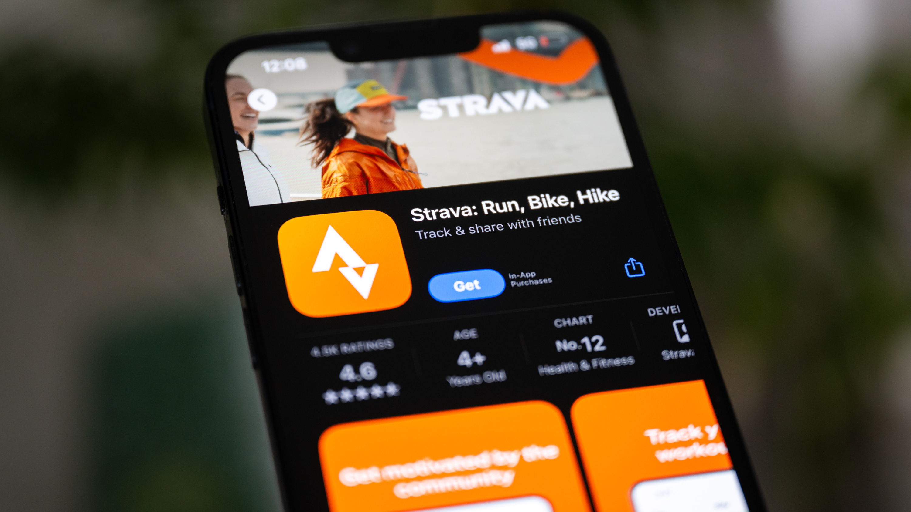 אפליקציית Strava בחנות האפליקציות