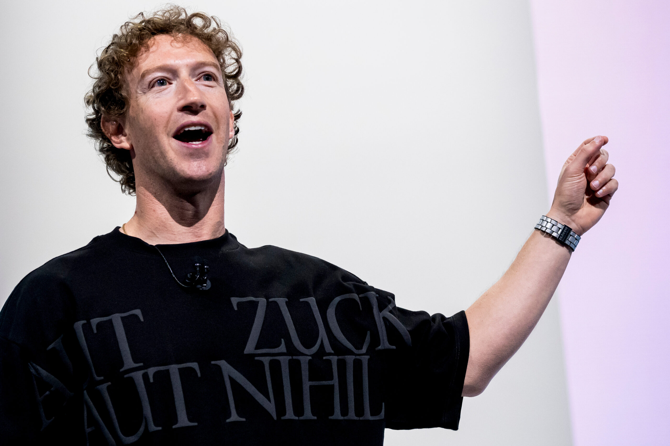 Mark Zuckerberg on stage