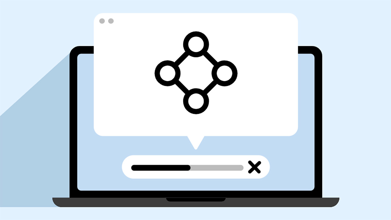 NORDVPN מציג מחשב נייד מצויר עם לוגו Meshnet