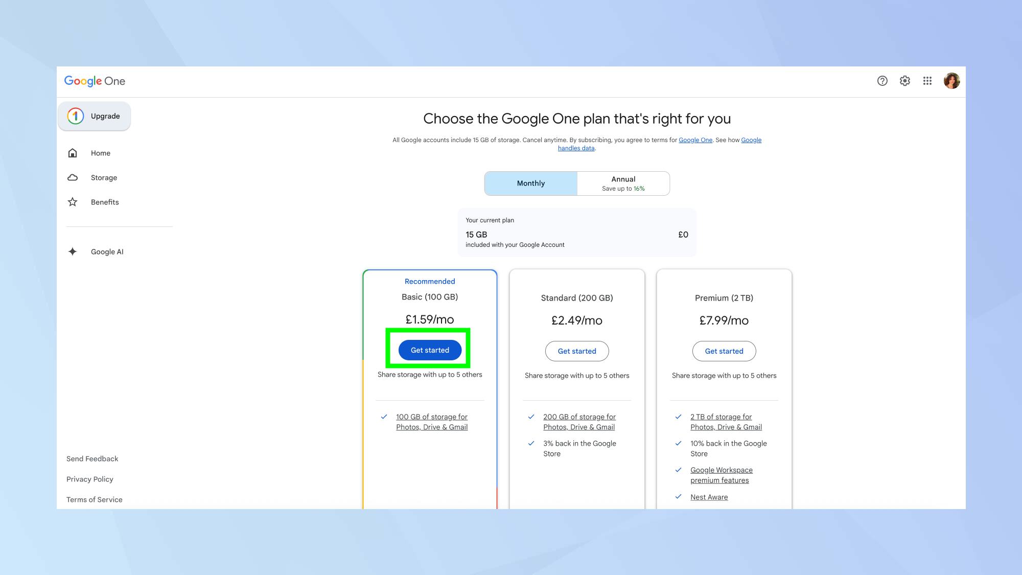אחסון Google Drive