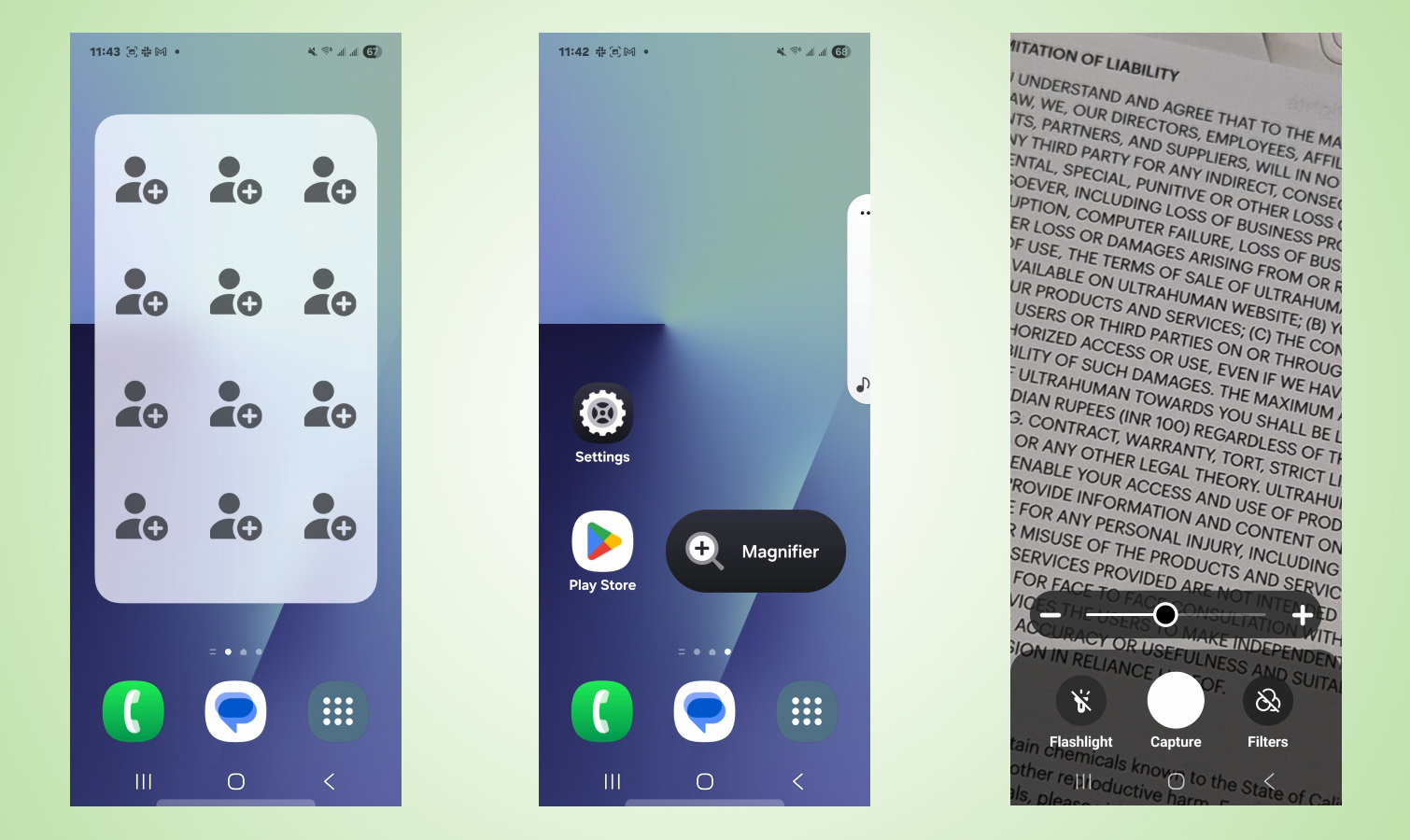 צילומי מסך של Samsung Galaxy Mode Easy.