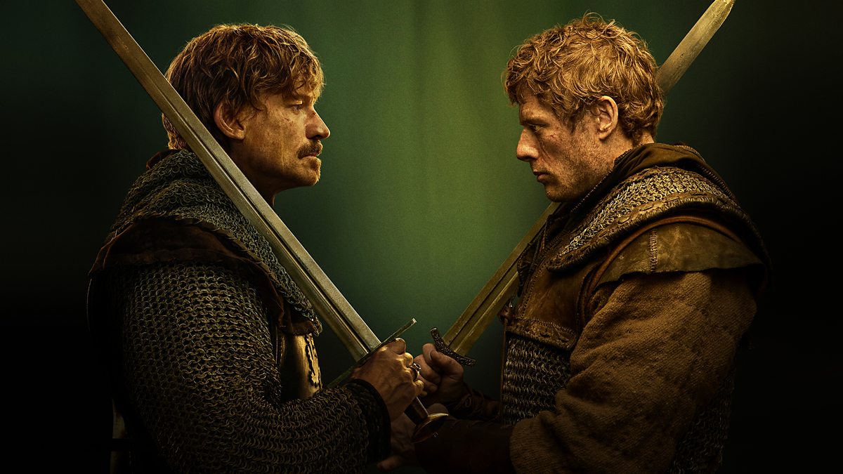 Nikolaj Coster-Waldau (as William the Conqueror) and James Norton (Harold Godwinson) star in "King &amp; Conqueror"