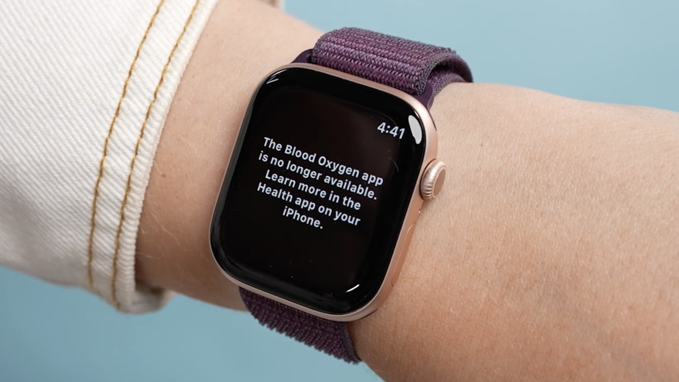 Apple Watch אפליקציית חמצן בדם