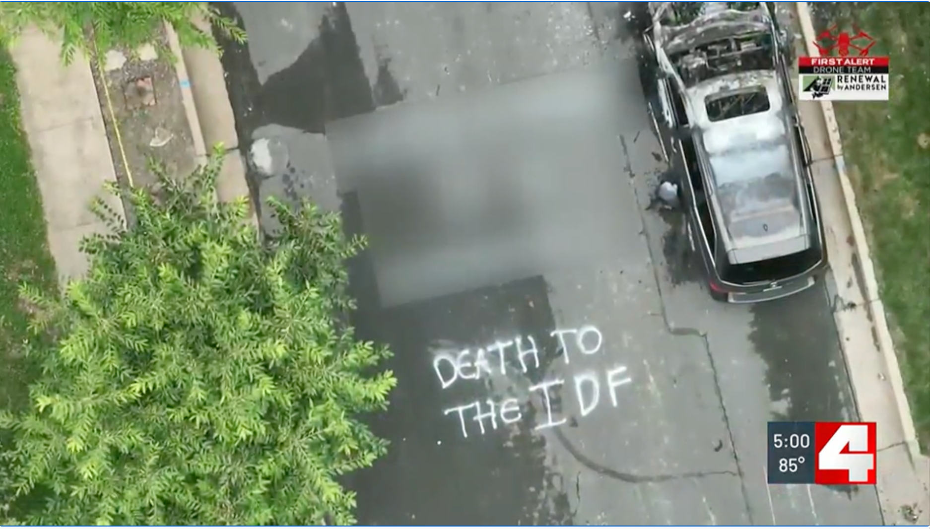 גרפיטי אנטישמי ומכוניות לפיד מחוץ לבית משפחתו של חייל צה"ל, חקירת המשטרה המהירה בסנט לואיס פרבר