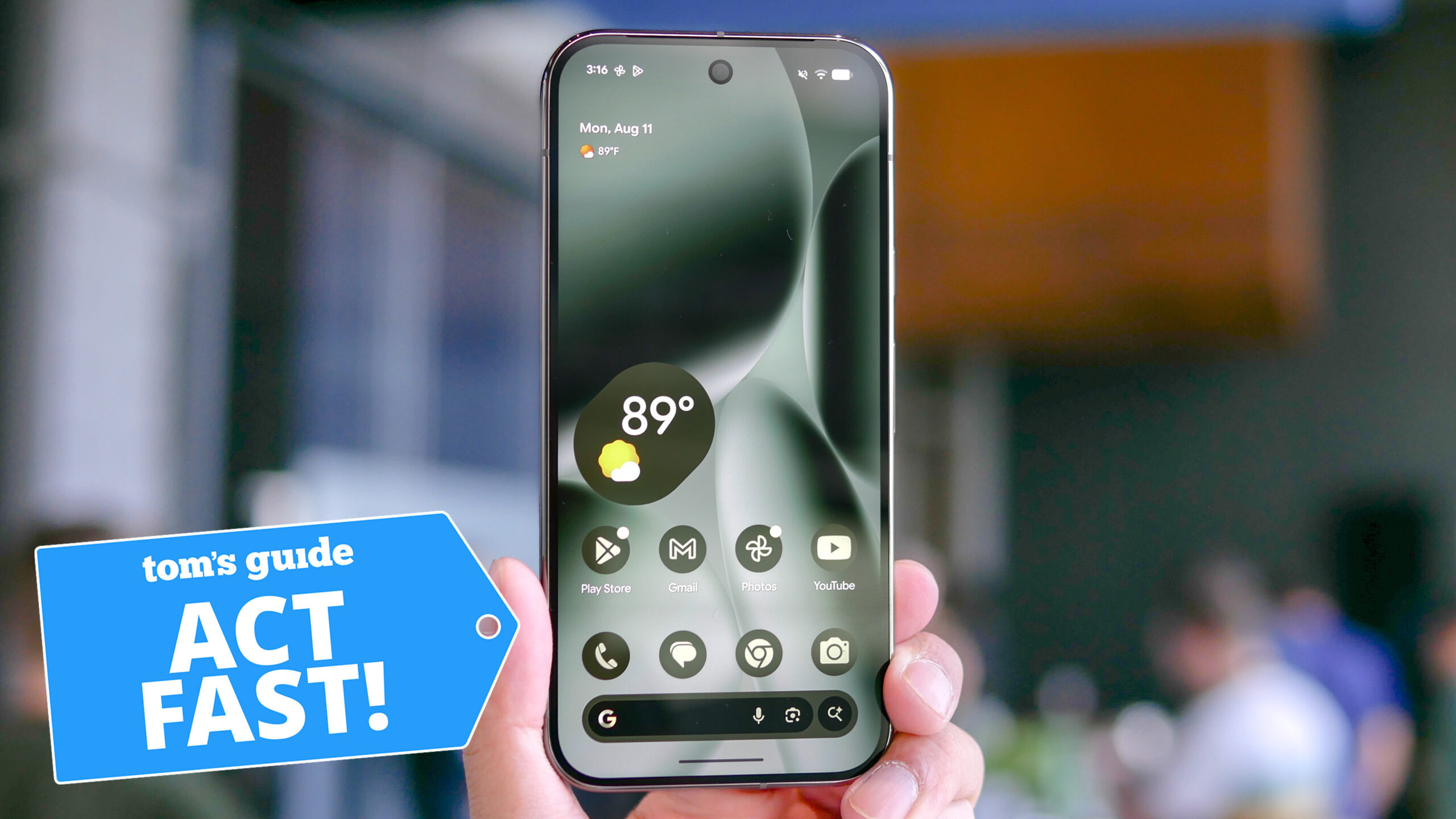 Google Pixel 10 Pro held in hand