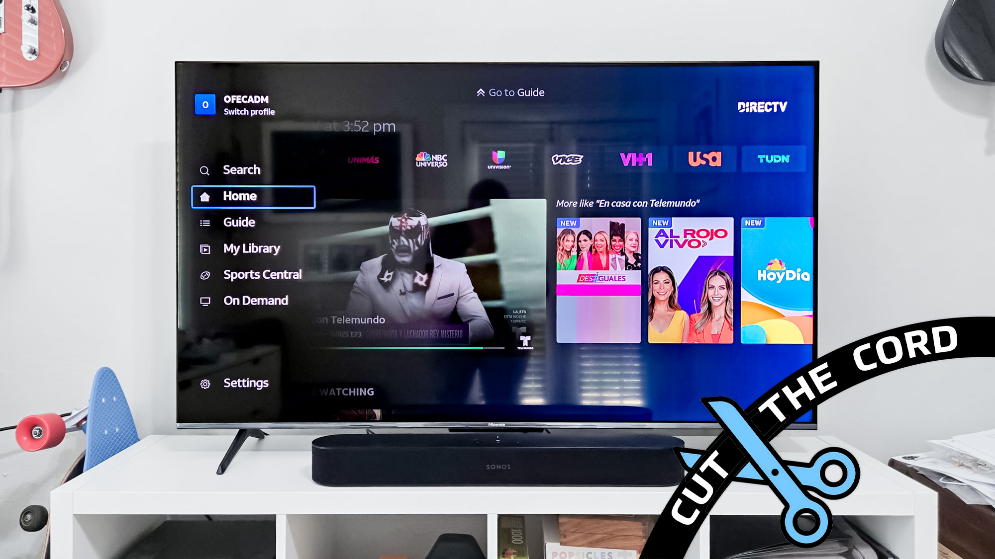 סקירת זרם DirectV עם שכבת העל של החוט