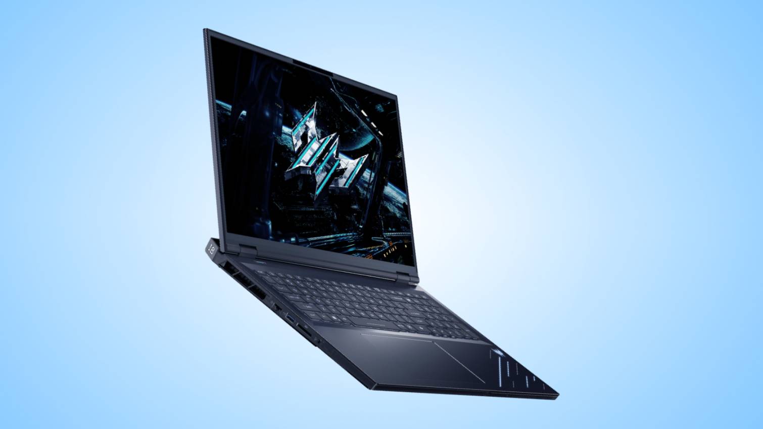 טורף Acer Helios 18p AI על רקע צבעוני