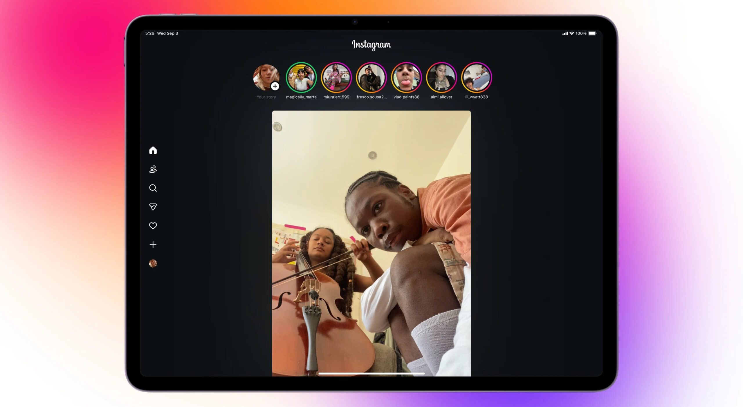 Instagram for iPad app press image