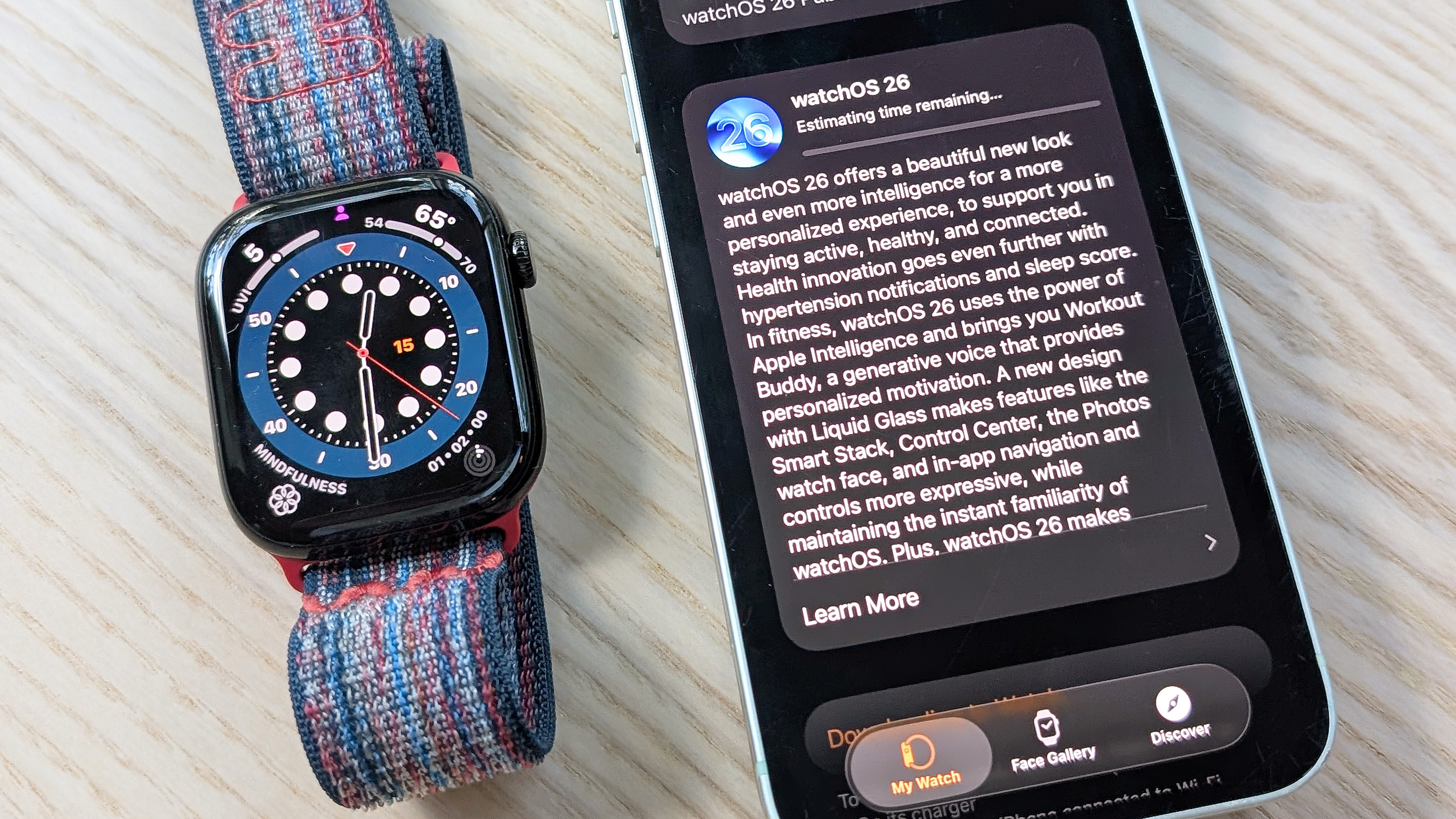 התקנת WatchOS 26
