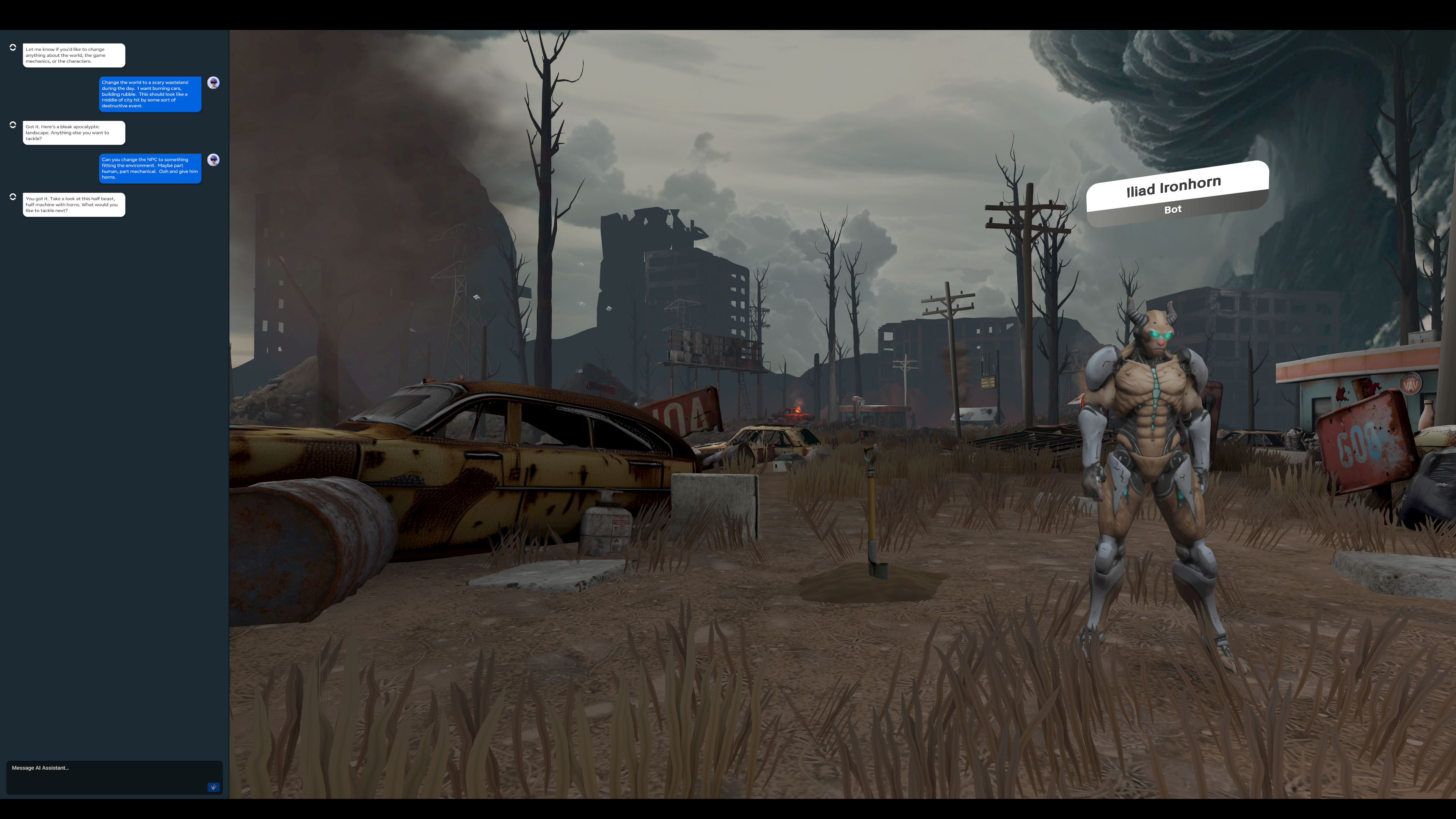 סטודיו Meta Horizon Gen AI Wasteland