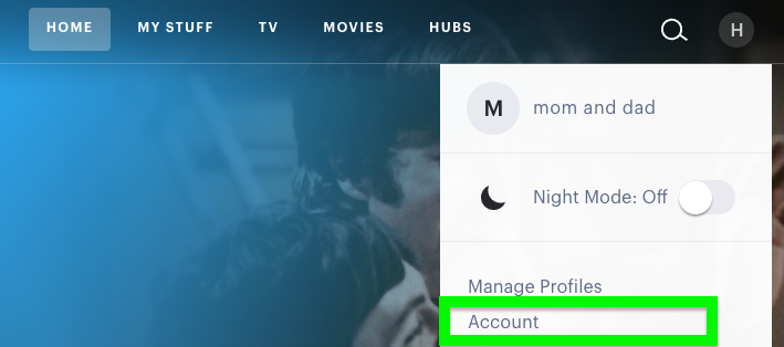 כיצד לבטל את Hulu & amp; mdash; בחר חשבון.