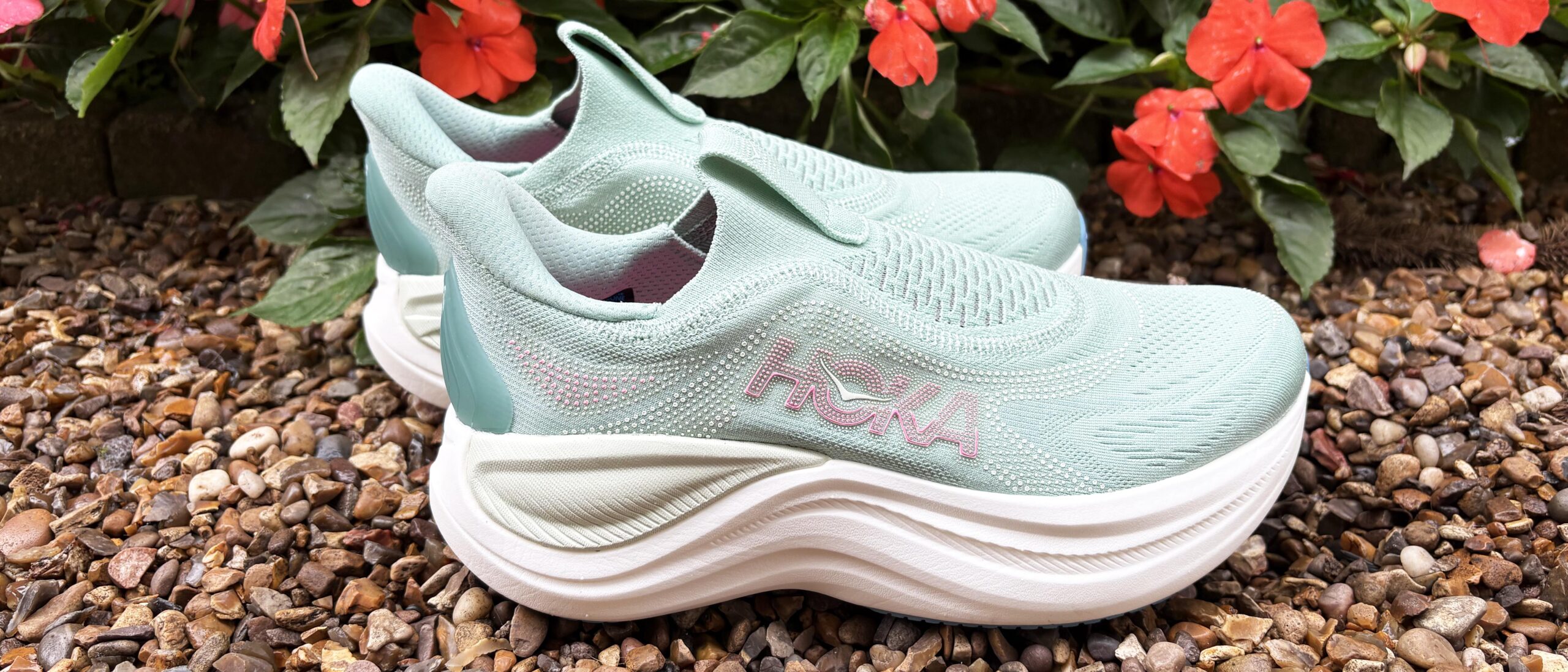 a photo of the Hoka Skyward Laceless recovery shoe