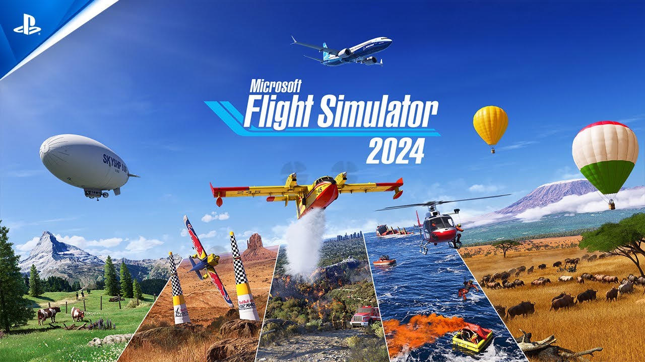 סימולטור טיסה של מיקרוסופט 2024 - הכריז על טריילר | משחקי PS5 - YouTube