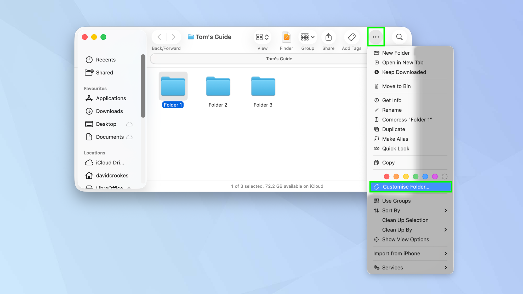כיצד לבחור את המראה שלך לתיקיות ב- MacOS Tahoe 26